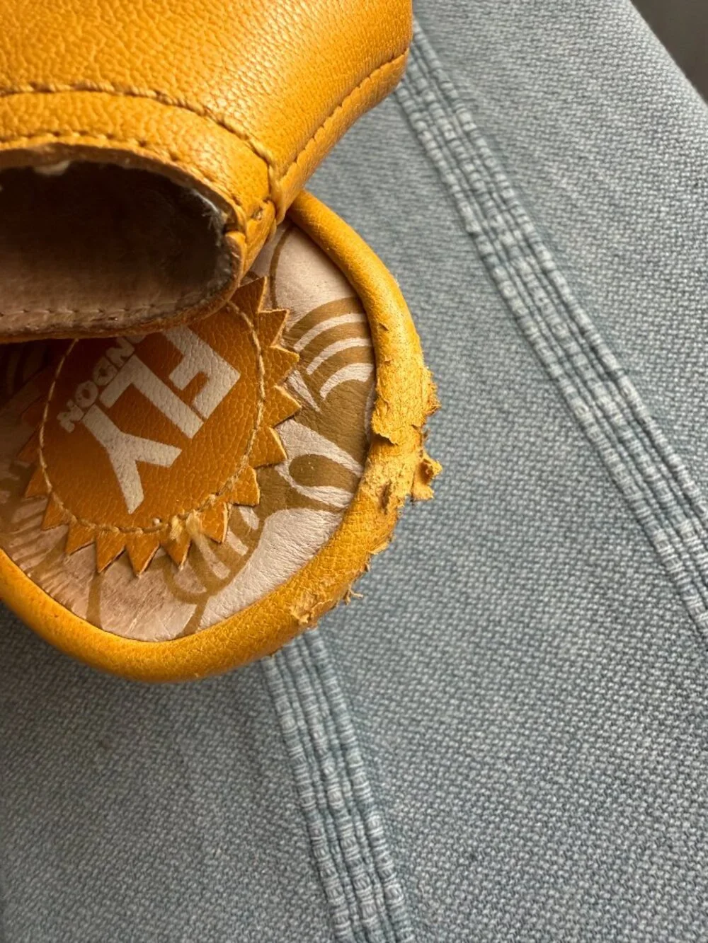FLY LONDON High wedges yellow leather shoes
